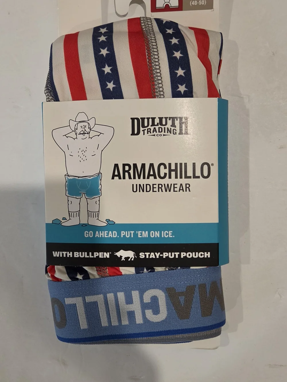 Duluth Trading Co Armachillo Boxer Briefs - Red, White & Blue